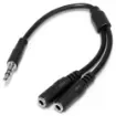 Startech.Com Slim Stereo Splitter Cable - 3.5mm Male To 2x 3.5mm Female - MUY1MFFS product image