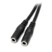 Startech.Com Slim Stereo Splitter Cable - 3.5mm Male To 2x 3.5mm Female - MUY1MFFS product image
