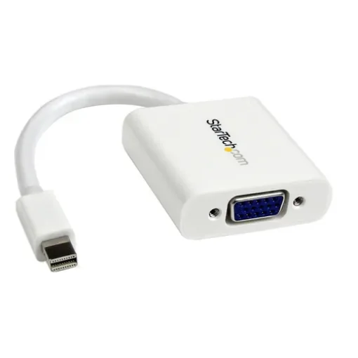 Startech.Com Mini Displayport To Vga Adapter - Active Mini Dp To Vga Converter - 1080p Video - Mdp or Thunderbolt 1/2 Mac/Pc To Vga Monitor/Projector/Display - Mdp 1.2 To Vga Dongle - White - MDP2VGAW product image