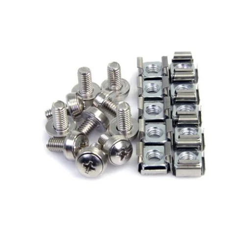 Startech.Com 100 Pkg M6 Mounting Screws and Cage Nuts for Server Rack Cabinet - CABSCREWM62 product image