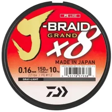Daiwa J-Braid Grand X8 135m Grey D13 Braid product image