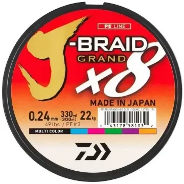 Daiwa J-Braid Grand X8 300m Multicolour D28 Braid product image