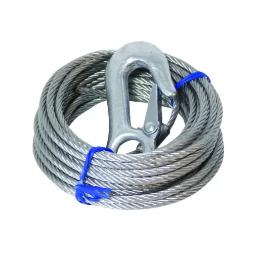 Winch Cable with Hook - L 10m - Diameter 5mm - 1700 Kg product image
