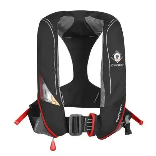 Crewfit 180 N Pro Automatic Inflatable Life Jacket with Harness - Black product image