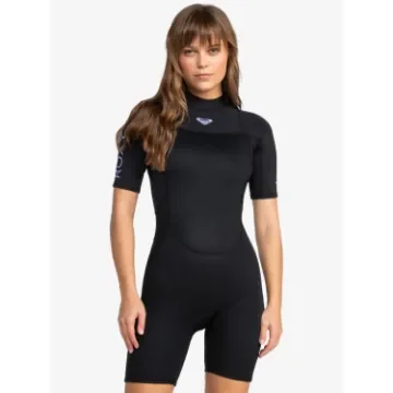 Roxy Prologue 2/2 Mm Women's Shorty Surf Suit Back Zip Black - 10 product image
