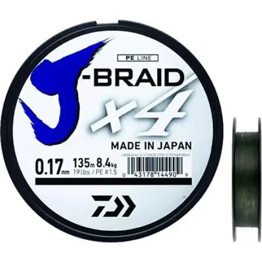 Daiwa J-Braid X4 270m Green D13 Braid product image