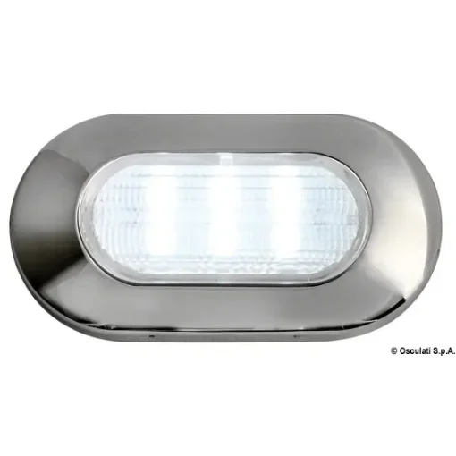 Oval Stainless Steel Courtoisies Light 6 Blue Leds product image