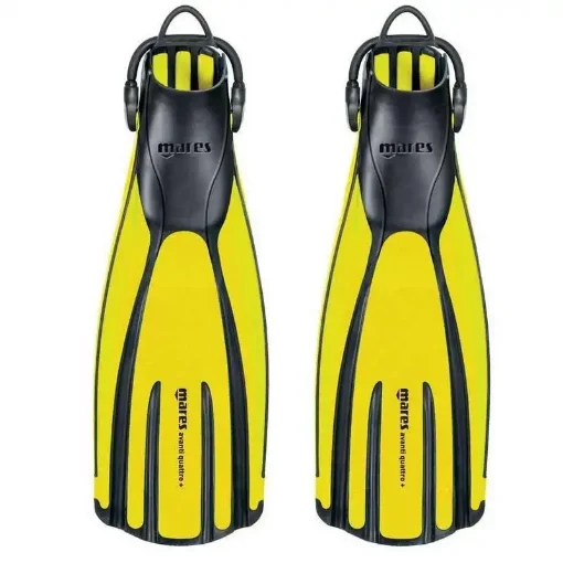 Mares Avanti Quattro Adjustable Diving Fins + Yellow Regular Size product image
