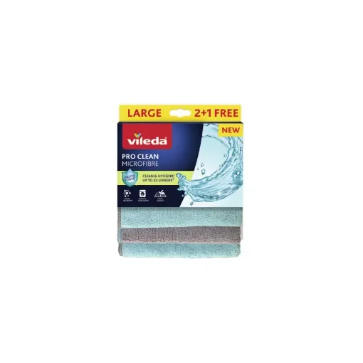 Pack of 3 Pro Clean Microfibre Cloths Vileda product image