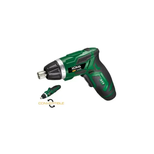 Koma Tools 3.6V Reversible Cordless Screwdriver with Two Positions - Charger Included product image