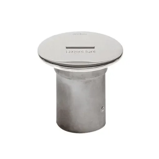 Vetus Stainless Steel Fuel Deck Fill 51mm for Diesel Boats - Watertight Marine Deck Plate - CAPF51S product image