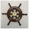 <p>Mahogany Wooden Boat Steering Wheel 430mm with Brass Hub 6 spoke</p> product image