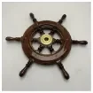 <p>Mahogany Wooden Boat Steering Wheel 430mm with Brass Hub 6 spoke</p> product image