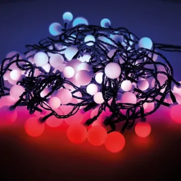Led Light Garland 'Cherry' with 3 Sizes of Bulbs, 14m, 120 Leds, Colour Changing, Outdoor product image
