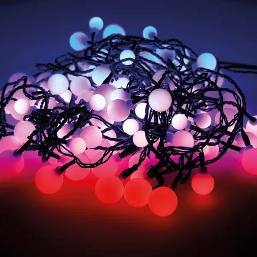 Led Light Garland 'Cherry' with 3 Sizes of Bulbs, 14m, 120 Leds, Colour Changing, Outdoor product image