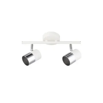 Halogen Wall Light with 2 Spotlights Model Moon Edm - 50W - GU10 - White and Chrome - Bulb Not Included product image