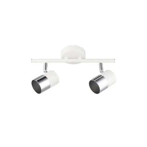 Halogen Wall Light with 2 Spotlights Model Moon Edm - 50W - GU10 - White and Chrome - Bulb Not Included product image