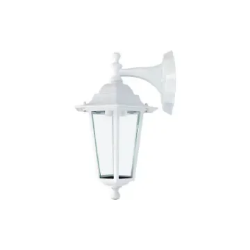 Edm Outdoor Wall Light in Aluminium and Glass - 60W - E27 - White - Bulb Not Included product image