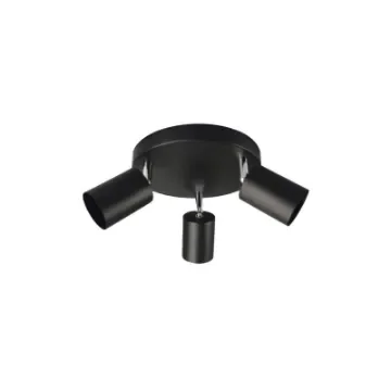 Edm 3-Spotlight Fixture - 50W - GU10 - Black - Bulb Not Included product image