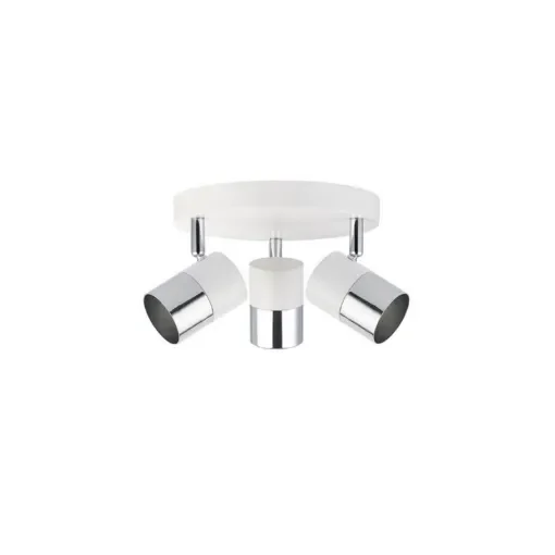 Halogen Wall Light with 3 Spotlights Model Moon Edm - 50W - GU10 - White and Chrome - Bulb Not Included product image