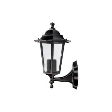 Zurich Outdoor Wall Light in Aluminium and Glass Edm - 60W - E27 - Black - Bulb Not Included product image