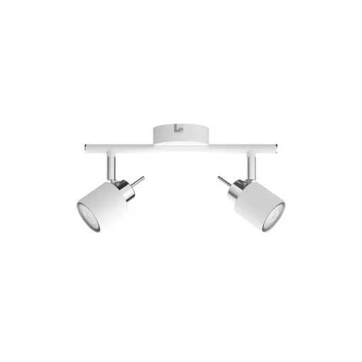 Philips Meranti 2-Light Adjustable Spotlight - GU10 - White - Bulbs Not Included product image