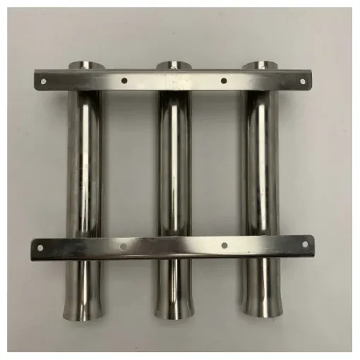 Nautinox Marine Stainless Steel Fishing Rod Holder 3 Tubes - 2166 product image