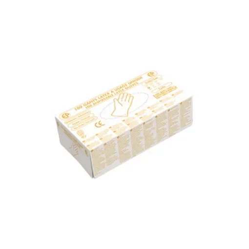 Box of 100 Disposable Latex Gloves Eurotechnique - Size M / 7-8 product image