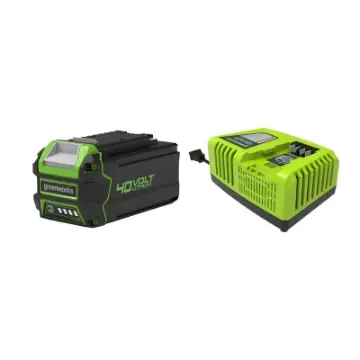 Greenworks 40V Pack - 1 X 4.0Ah Lithium-Ion Battery - 1 Fast Charger product image