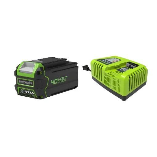 Greenworks 40V Pack - 1 X 4.0Ah Lithium-Ion Battery - 1 Fast Charger product image