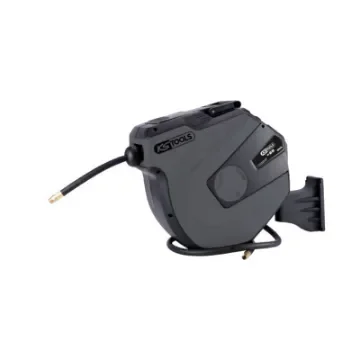 Ks Tools Air and Water Hose Reel - Grey - Wall-Mounted - 15m - 1/4 Inch - 515.3470 product image