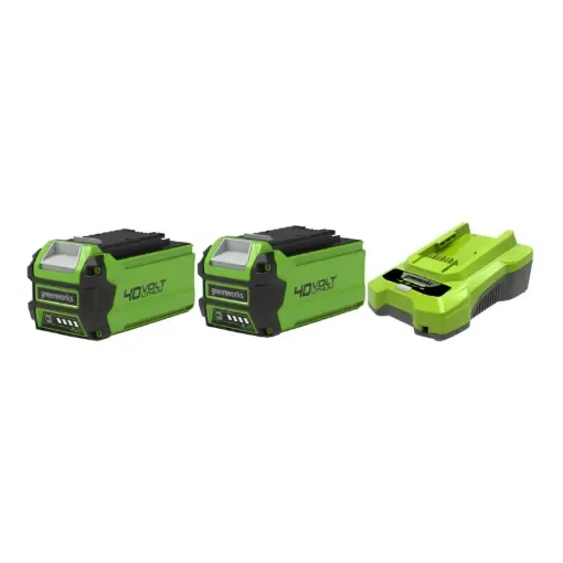 Greenworks 40V Pack - 2 X 2.0Ah Lithium-Ion Batteries - 1 Charger product image