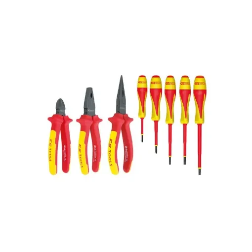Ks Tools Ergotorque Ultimate Insulated Pliers and Screwdriver Set - 8 Pcs - 117.1105 product image