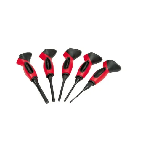 Ks Tools Pin Punch Set - Bi-Material Handle - 5 Pcs - 156.0221 product image