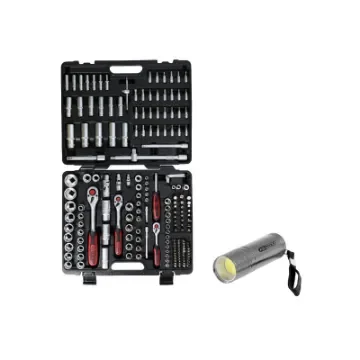 Ks Tools Pack - Ultimate Socket and Accessory Set - 195 Pcs - Cob Led Torch - L.84 Mm product image