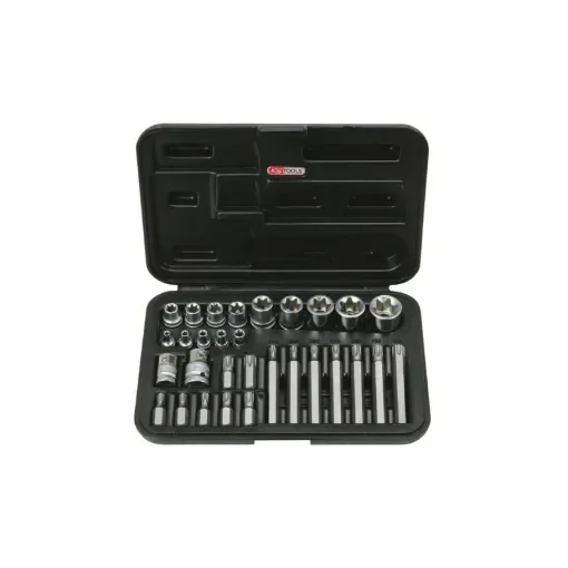 Ks Tools Torx Socket and Screwdriver Bit Set - 1/4'' - 3/8'' - 1/2'' 30 Pieces product image