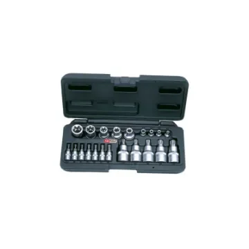 Torx Socket and Screwdriver Bit Set Ks Tools 1/4'' - 1/2'' 21 Pieces product image