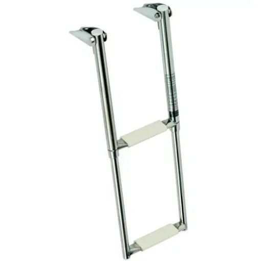 Black Stainless Steel Standard Telescopic Ladder 4 Steps product image