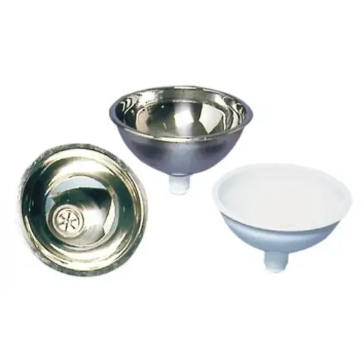 Vasque Semi-Round Polished Stainless Steel Sink 350X150mm product image