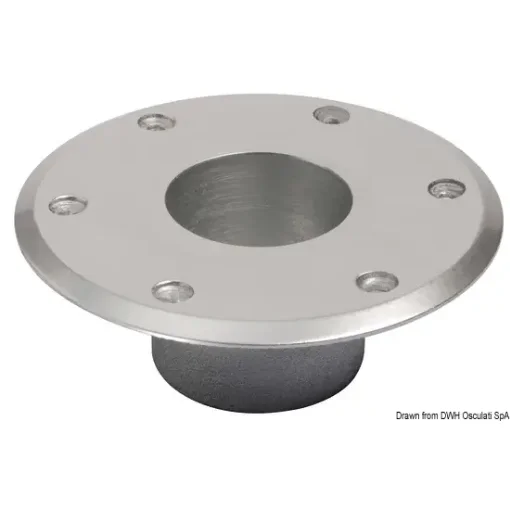Polished Anodised Aluminium Replacement Base - Side Floor Fixing product image