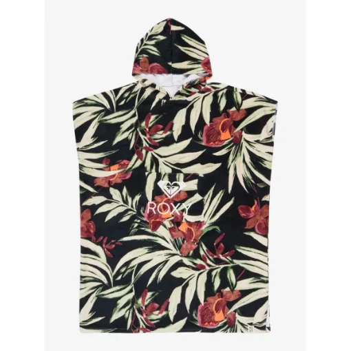 Roxy Women's Hooded Surf Towel Poncho Stay Magical Anthracite Floral product image