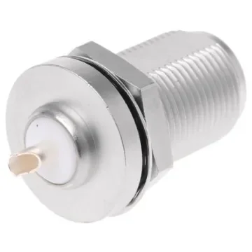Telegartner, Jack Panel Mount N Connector, 50O, Solder Termination, Straight Body - J01021A1084 product image
