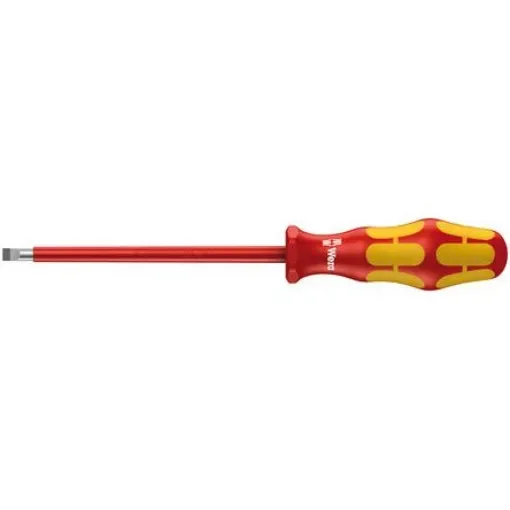 Wera Slotted Insulated Screwdriver, 8 x 1.2 mm Tip, 175 mm Blade, VDE/1000V, 287 mm Overall - 006130 product image