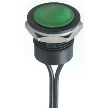 APEM Push Button Switch, Momentary, Panel Mount, 16.2mm Cutout, SPST, 24V dc, IP65, IP67 - IAR3F1300 product image