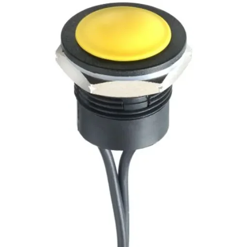 APEM Push Button Switch, Momentary, Panel Mount, 16.2mm Cutout, SPST, 24V dc, IP65, IP67 - IAR3F1500 product image