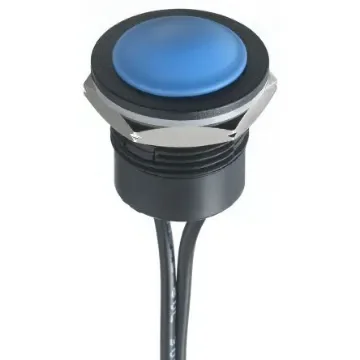 APEM Push Button Switch, Momentary, Panel Mount, 16.2mm Cutout, SPST, 24V dc, IP65, IP67 - IAR3F1100 product image