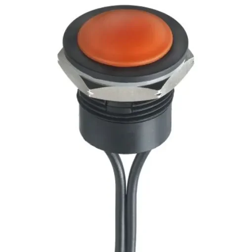 APEM Push Button Switch, Momentary, Panel Mount, 16.2mm Cutout, SPST, 24V dc, IP65, IP67 - IAR3F1900 product image