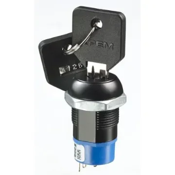 APEM Keylock Switch, 4 A 3-Way Common-Key - LK5EGB126M3 product image