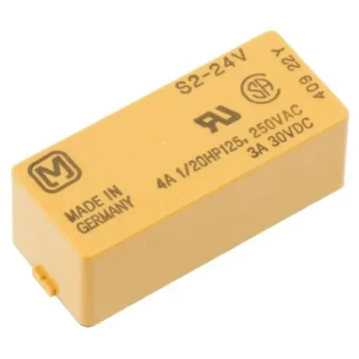 Panasonic PCB Mount Power Relay, 24V dc Coil, 4A Switching Current, DPDT - S224ULCSAD product image