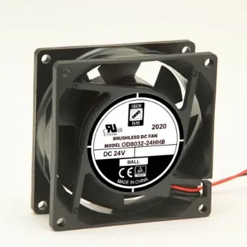 RS PRO Axial Fan, 24 V dc, DC Operation, 94.3m³/h, 4.32W, 150mA Max, 80 x 80 x 32mm - 1444129 product image